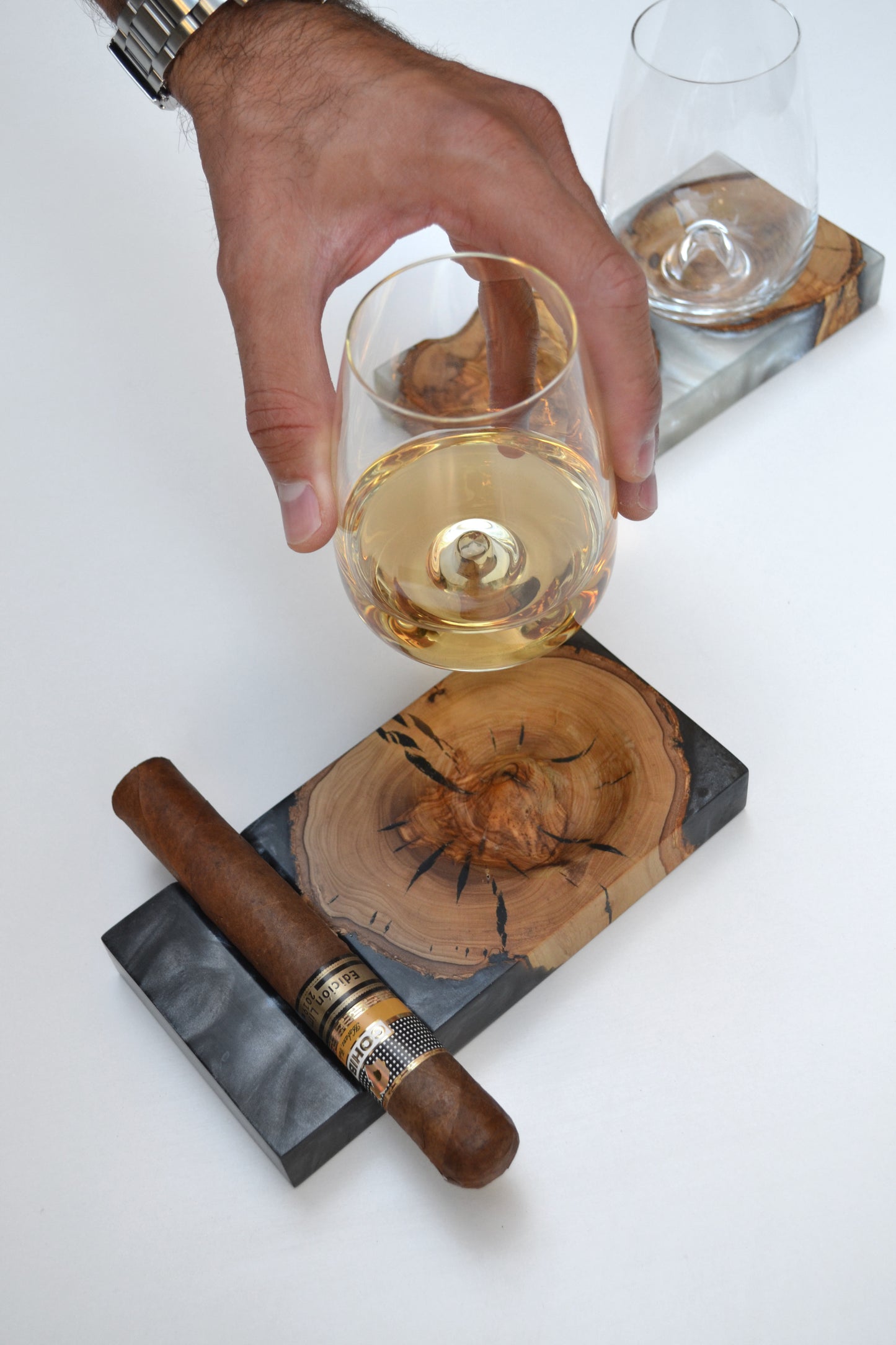 Glass + Cigar Holder