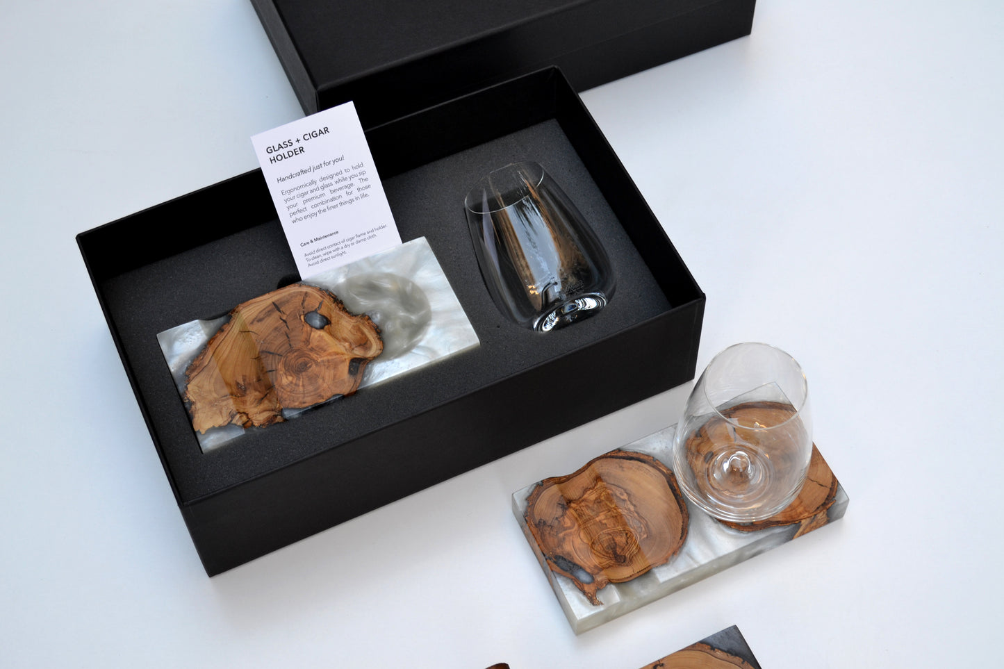 Glass + Cigar Holder