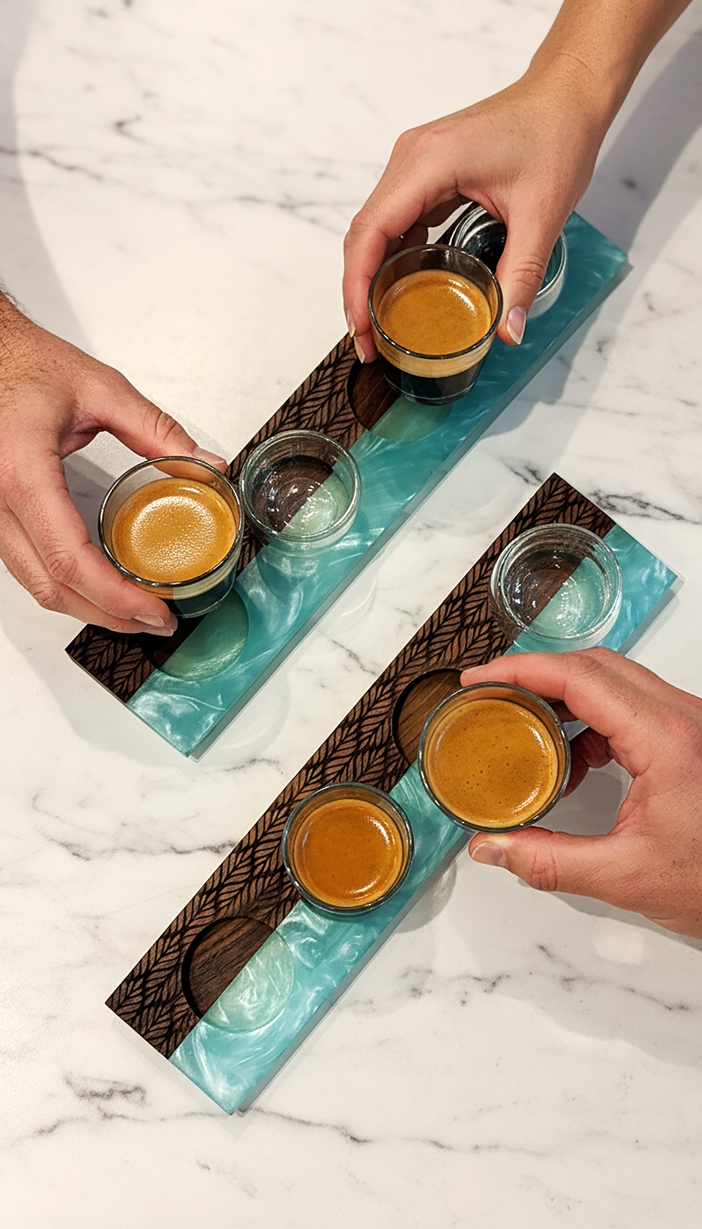 Walnut Wood Espresso Flight