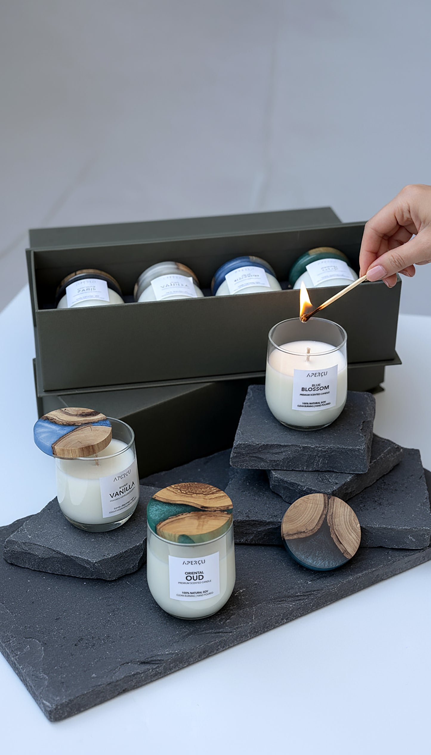 Premium Scented Soy Candles Set