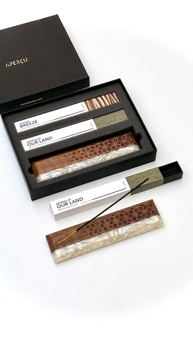 Walnut wood Incense Stick Burner