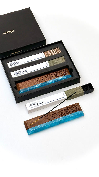 Walnut wood Incense Stick Burner