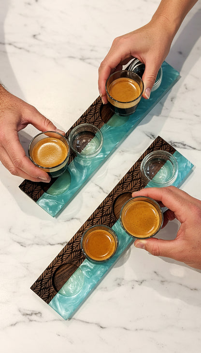 Walnut Wood Espresso Flight