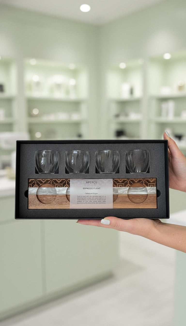 Walnut Wood Espresso Flight